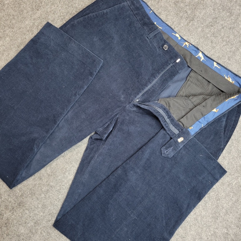 Lauren Ralph Lauren Chino Pants Mens 40x32 Navy Blue Corduroy Old Money Preppy